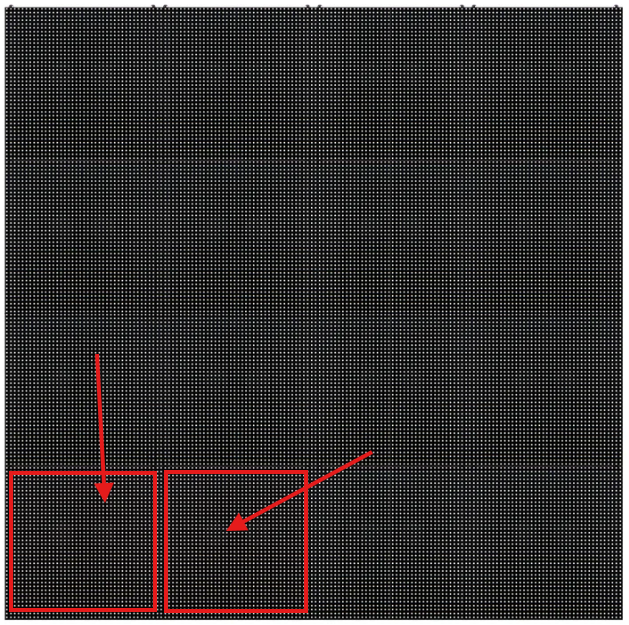 Sign face showing which modules to remove — left box is the controller location, right box is the MRV location